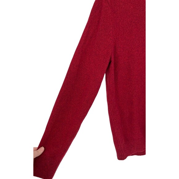 Banana Republic Sweater Men's Size Medium Red 100% Merino Wool Long Sleeve - Picture 3 of 5